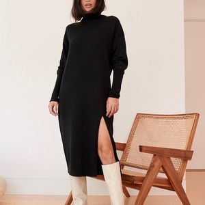 ARITZIA Wilfred Cyprie Knit Dress, Black